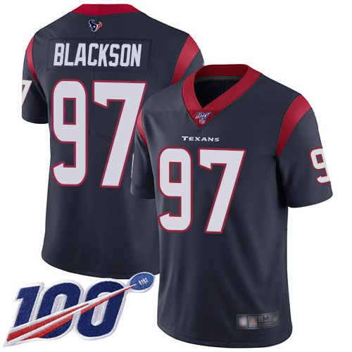 Houston Texans Limited Navy Blue Men Angelo Blackson Home Jersey NFL Football 97 100th Season Vapor Untouchable